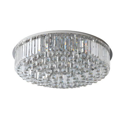 Round Light Luxury 3 Step Dimming Modern Crystal Ceiling Light Fixture