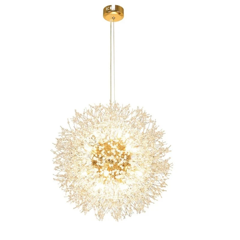 24" Crystal Dandelion Sphere Ceiling Light