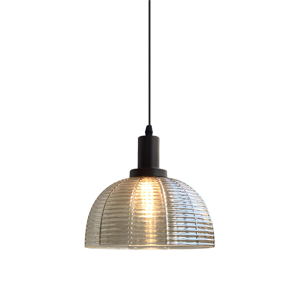 9.44 In. Vintage 1-Light Glass Dome Pendant Light