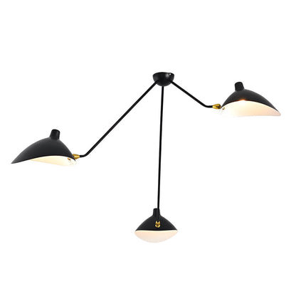 Rotatable 3 Lights Creative Duckbill Black Modern Ceiling Light Fixture