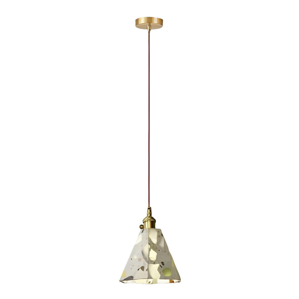 Retro Creative Terrazzo Concrete Eye Protection Nordic LED Chandelier