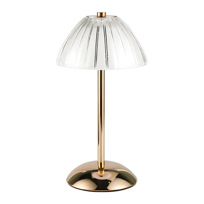 Battery Operated LED Brushed Brass Metal Table Lamp