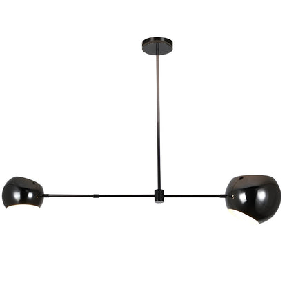 Geometric Linear Electroplating Black Modern Chandelier Hanging Ceiling Lights