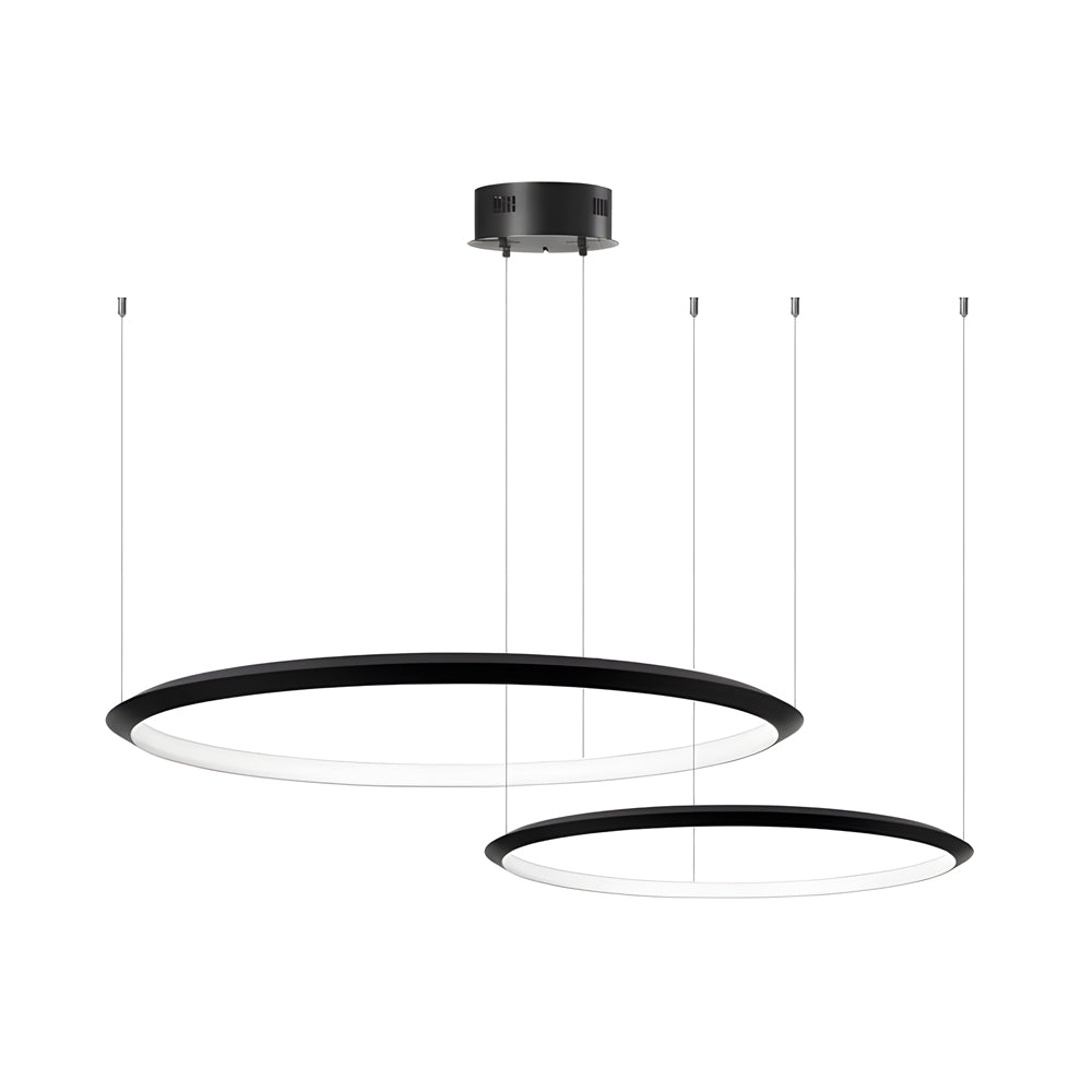 Black Ring Chandelier LED Pendant