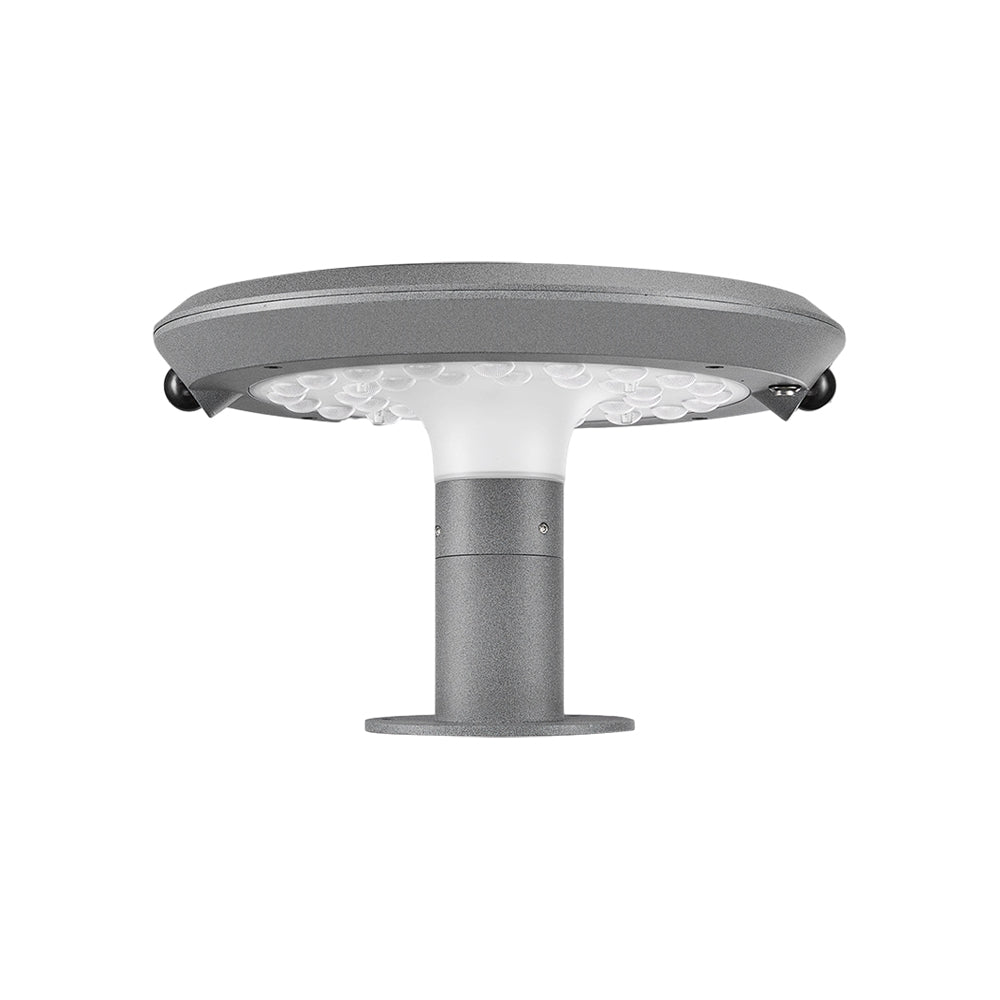 Simple Round LED Solar LED Post Light with Dual Motion Sensor