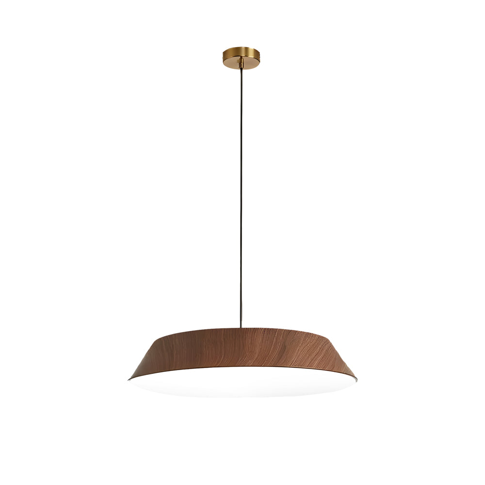 15.74-Inch Round Wood Japanese Style LED Pendant Light