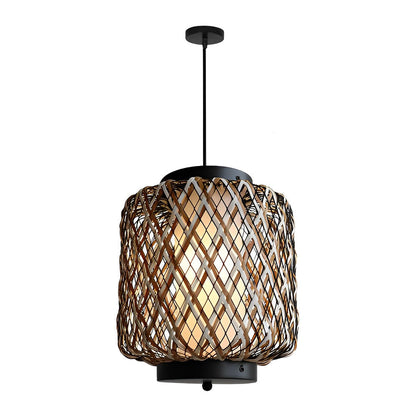 Rattan Waterproof Rustic Modern Outdoor Chandelier Pendants Ceiling Lights