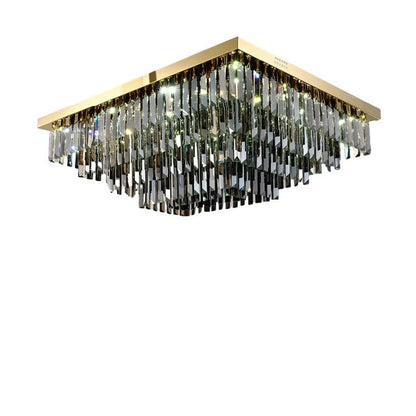 Gio Smoke Grey Crystal Ceiling Chandelier