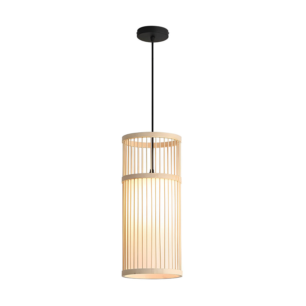 Creative Minimalist Bamboo Hand Woven LED Retro Modern Pendant Lights