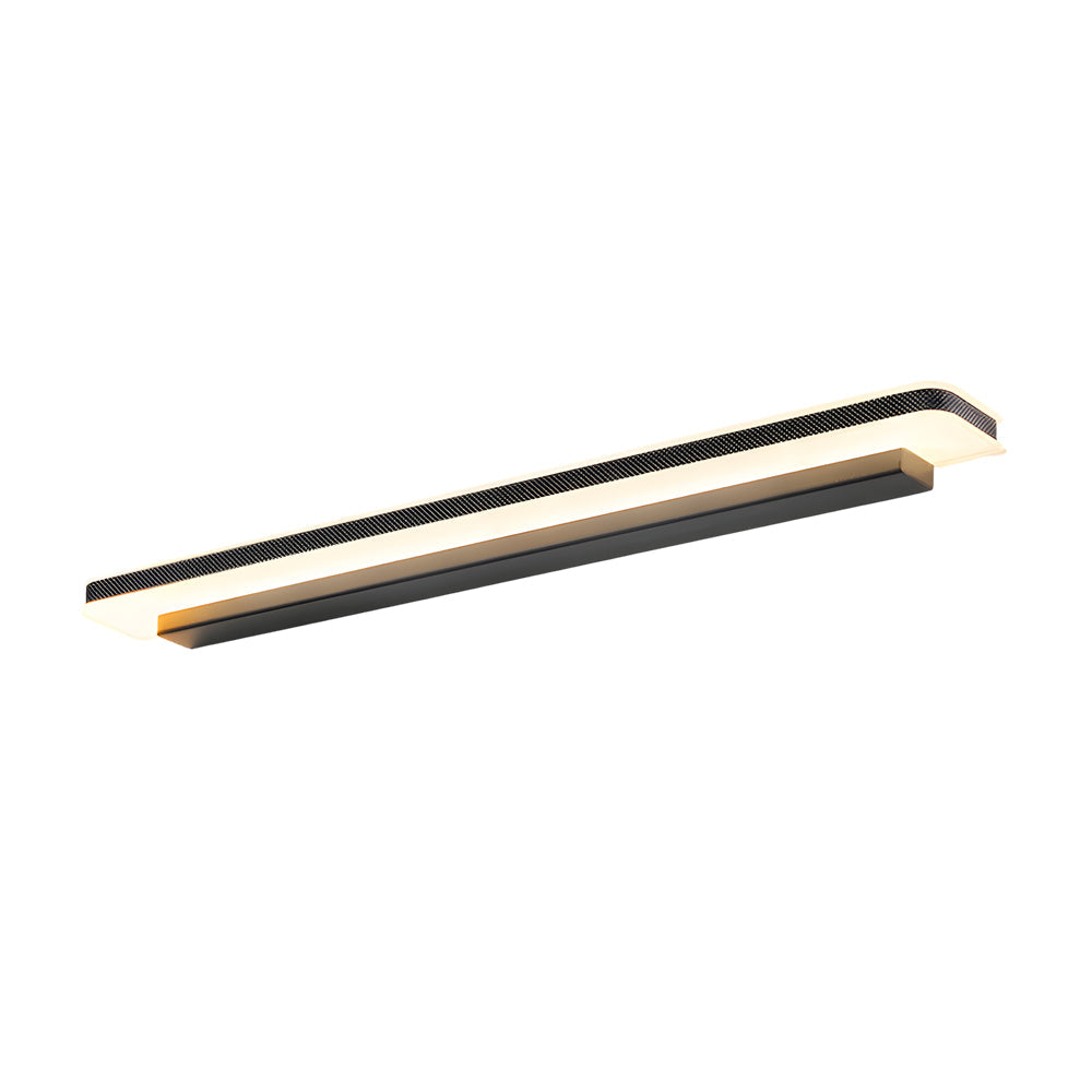 Matte Black Dimmable Linear LED Bathroom Vanity Light with Modern Acrylic