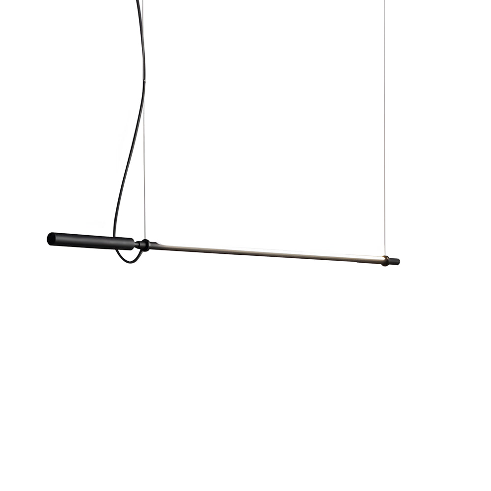 47.2-in Minimalist Black Acrylic Linear LED Pendant Light