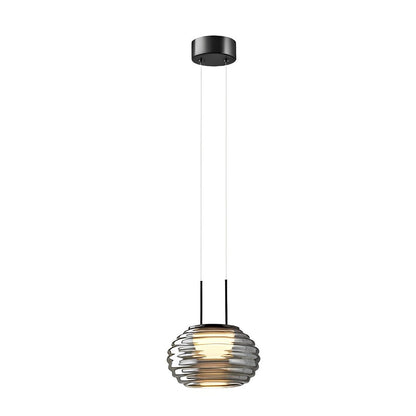 Creative Glass Ball LED Smoke Gray Nordic Pendant Lights Island Lighting