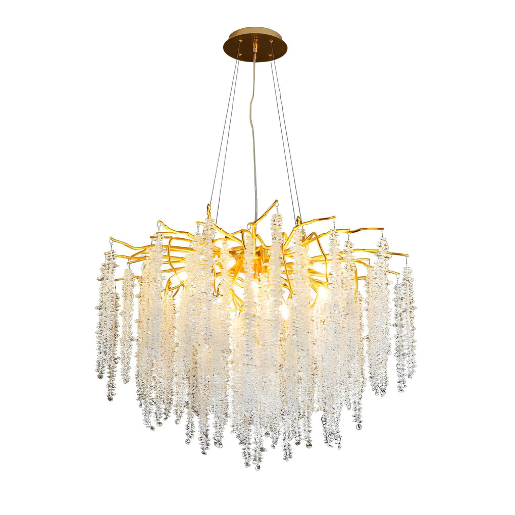 Creative Branches Crystal Pendant Decor 3 Step Dimming Modern Chandelier