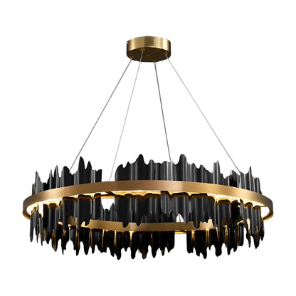 Creative Metal Circular Stepless Dimming LED Post-Modern Chandelier