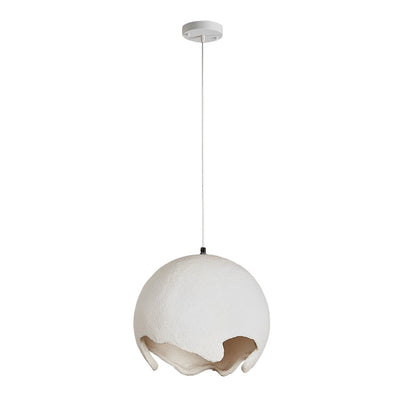 Irregular Ball Creative Ins Creamy White Japanese Style Chandelier Light