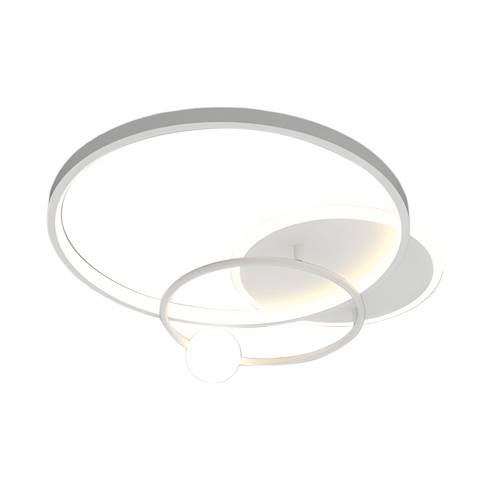 Multi-circle LED Flush Ceiling Light - Gold/Balck/White