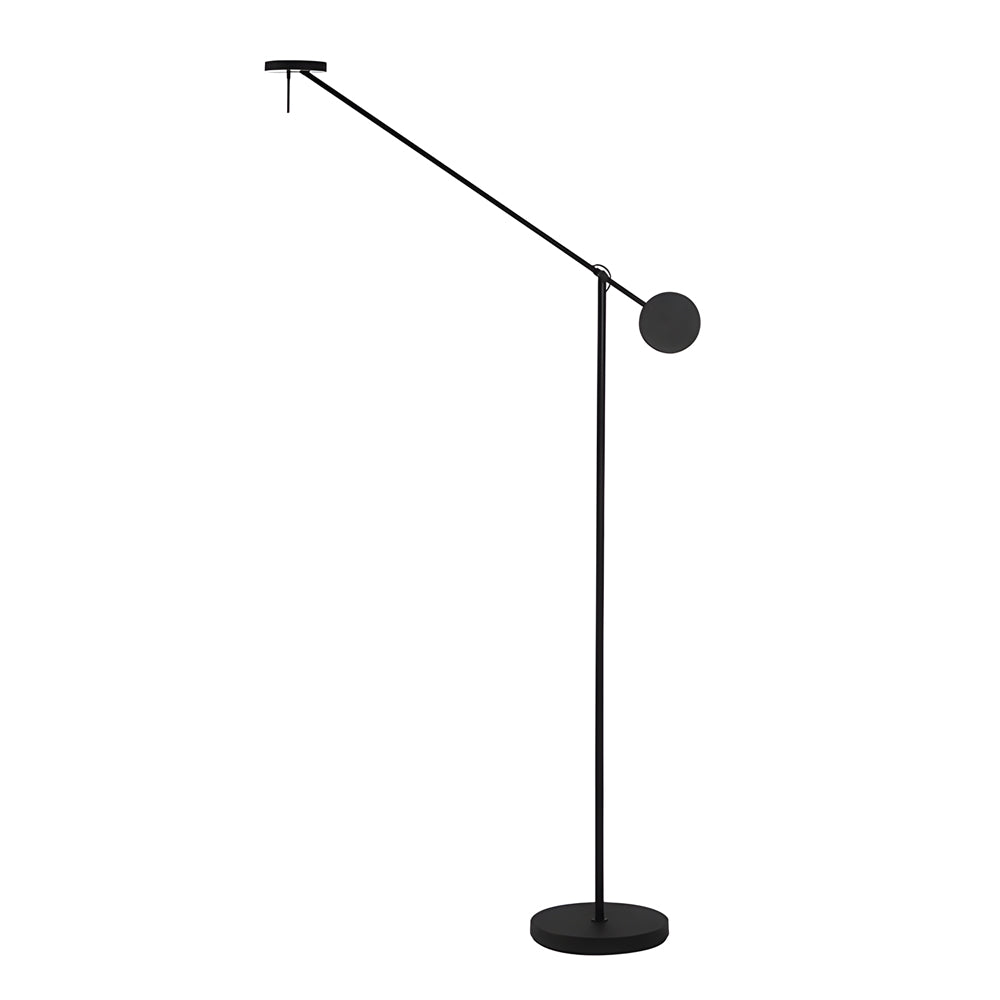 Black Adjustable Arm Invisible LED Floor Lamp