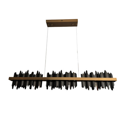 Long Strip Mountains Stepless Dimming LED Postmodern Chandelier