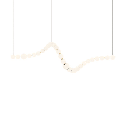 Acrylic Balls Pearl Necklace Luxury Art Italian Style Chandelier Lamp