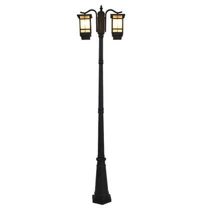 3 Lights Waterproof Black Modern Outdoor Post Lights Public Lighting