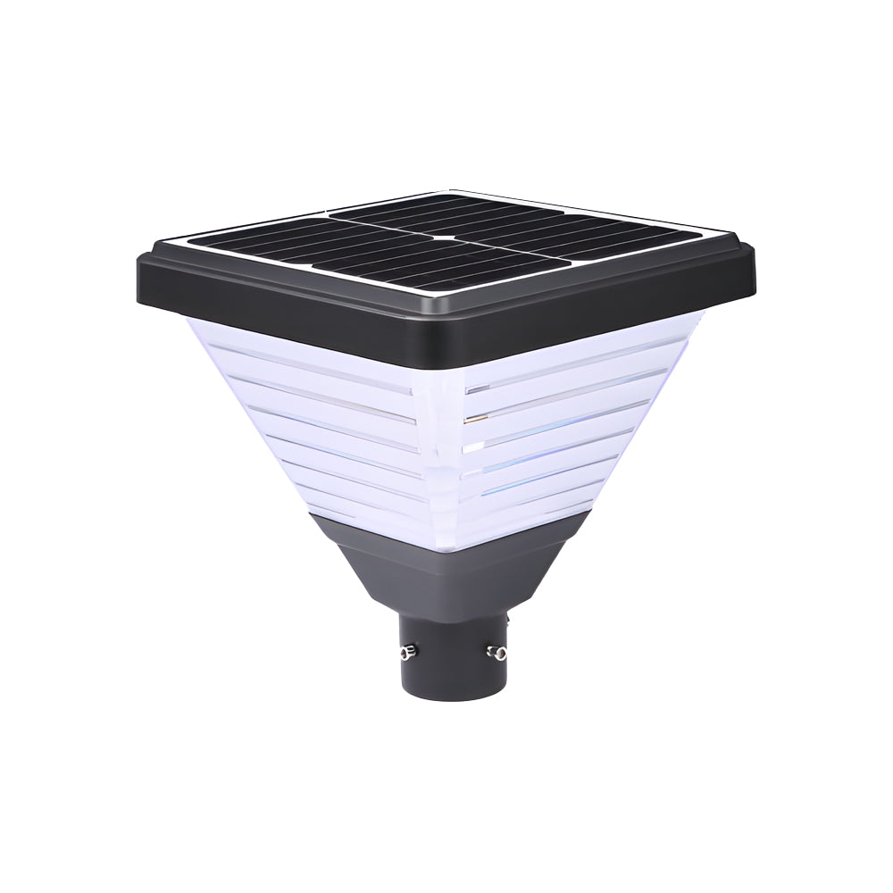 1-Light Black 98-In/118-In Solar LED Square Post Street Light