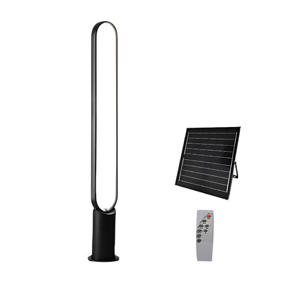 Waterproof Long Strip Aluminum LED Black Modern Solar Pathway Lights