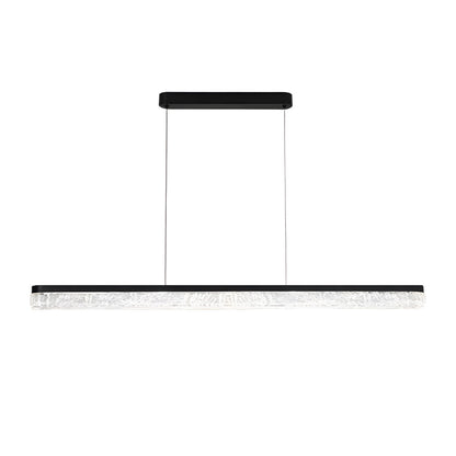 1 Light 47.24-In Island Light Dimmable Black Linear Pendant Light