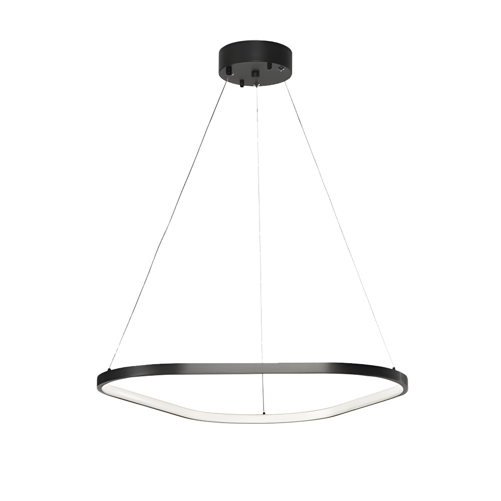 Black 1/2/3-Light Triangle Ring Chandelier