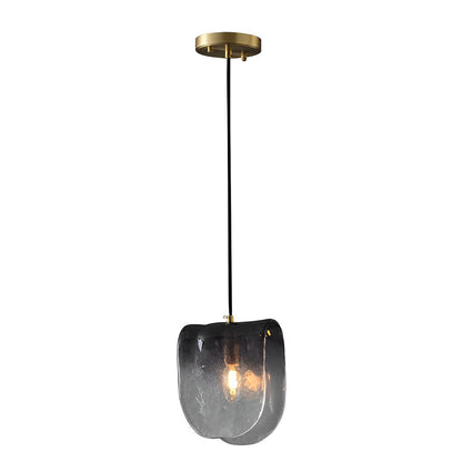 Gradient Smokey Gray Glass Post-Modern Small Chandelier Pendant Lights