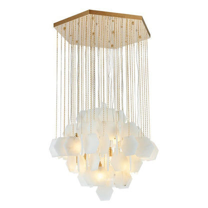 Moonshade Natural Marble Modern Chandelier