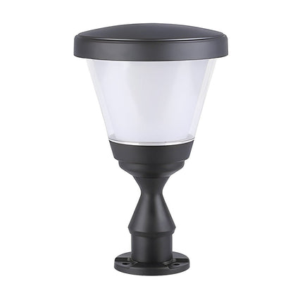 Waterproof LED Black Modern Solar Fence Post Cap Light Pillar Lights