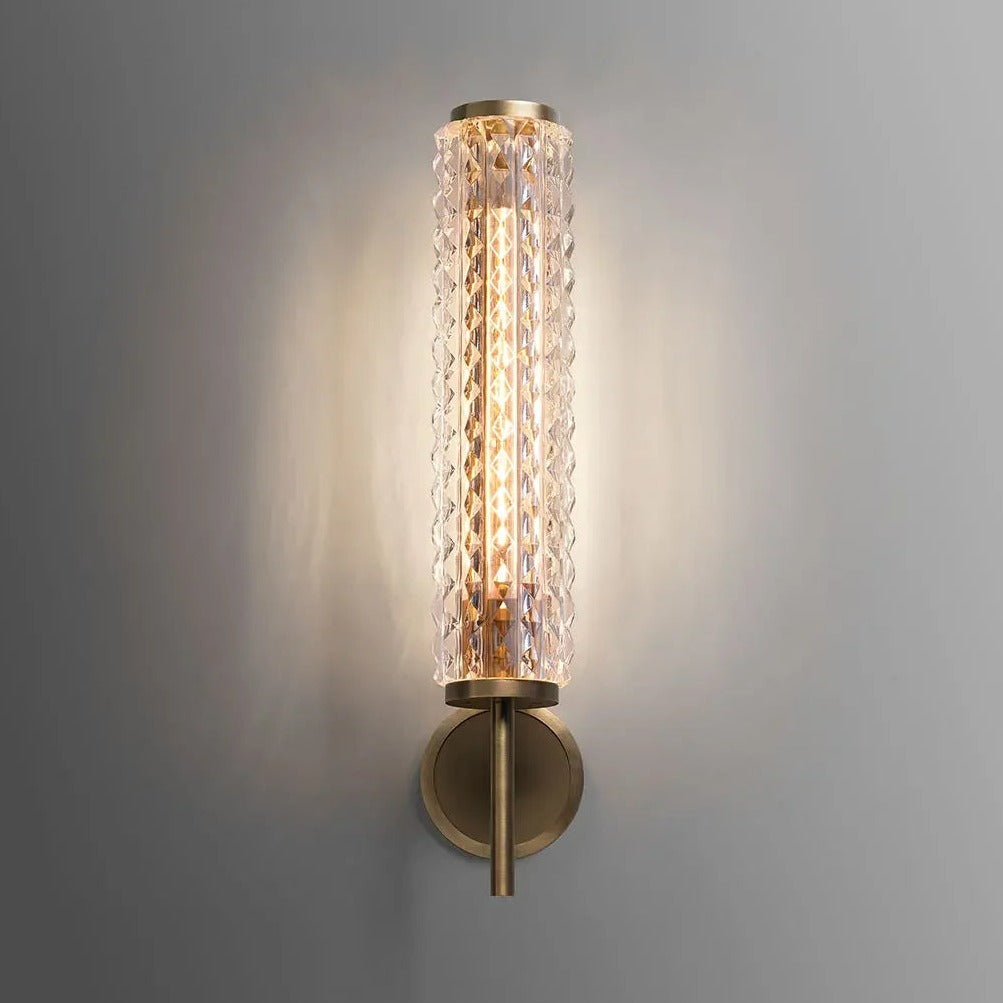 Crystal & Copper Contemporary Wall Sconce