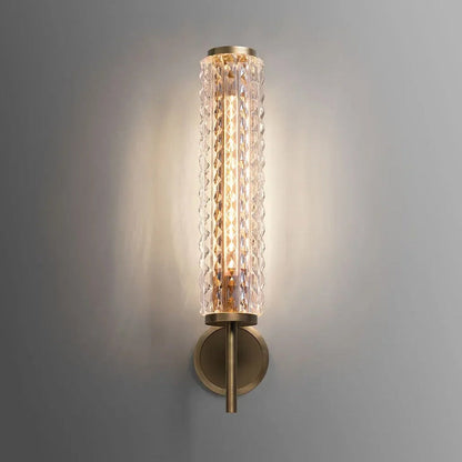 Crystal & Copper Contemporary Wall Sconce