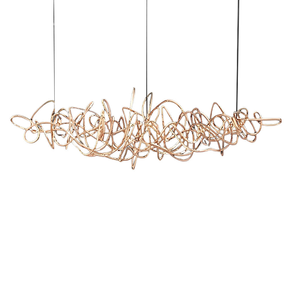 Irregular Creative Electroplate Hardware LED Postmodern Chandelier