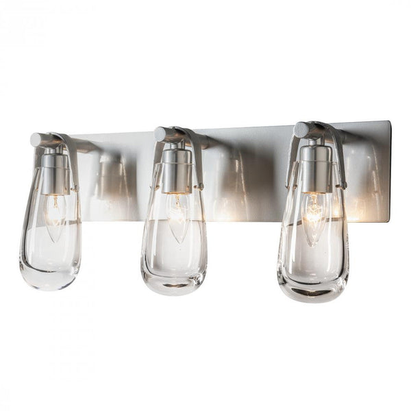 Bathroom Wall Sconce, 3-Light, Sterling, Clear, 21"W (201332-SKT-85-ZM0718 5NQUU2)