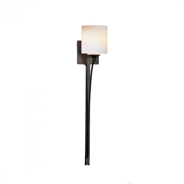 Contemporary Wall Sconce, 1-Light, Bronze, Opal Glass, 29.5"H (204670-SKT-05-GG0169 A2QJG)