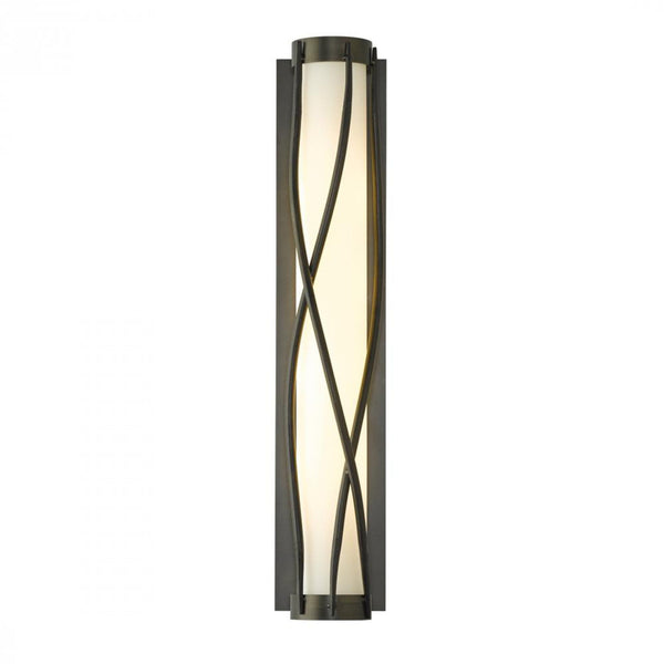 Wall Sconce, 4-Light, Black, Opal Glass, 23"H (205401-SKT-10-GG0347 3LCZVL)