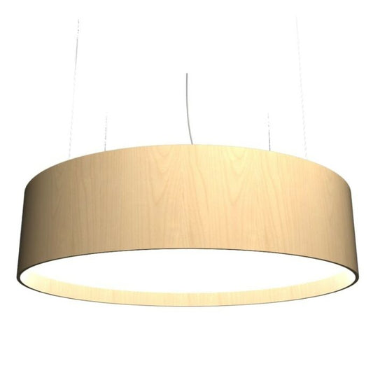 Cylindrical LED Pendant in Maple