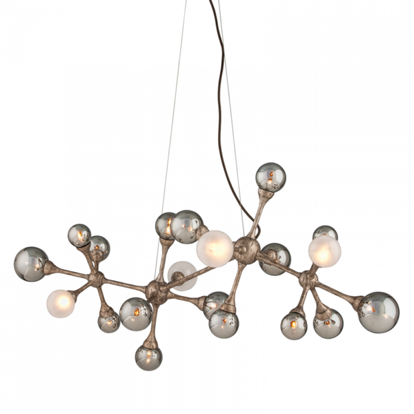 Linear Chandelier, 20-Light, Bronze, Vienna Bronze Shade, 26"W (206-520-SGL 95FZ)