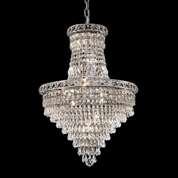 Polished chrome 12 Light crystal Chandelier