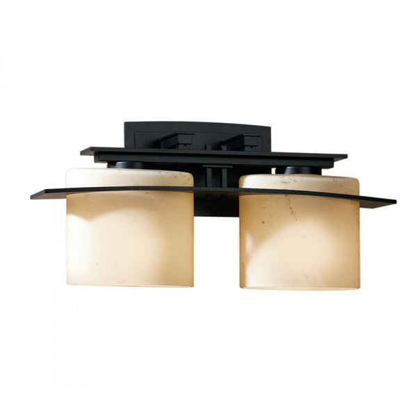 Ellipse Bath Vanity, 2-Light, Soft Gold, Opal Glass, 17.25"W (207522-SKT-84-GG0182 45VYAP)