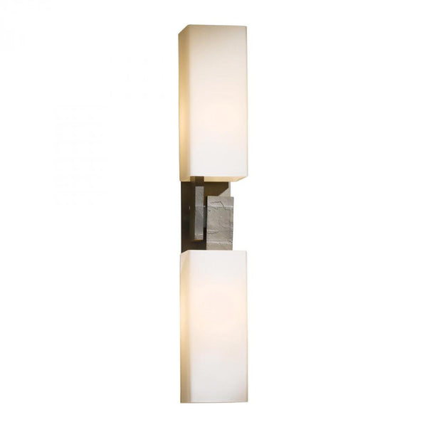 Wall Sconce, 2-Light, Dark Smoke, Opal Glass, 20.25"H (207801-SKT-07-GG0351 2ZQAQY)