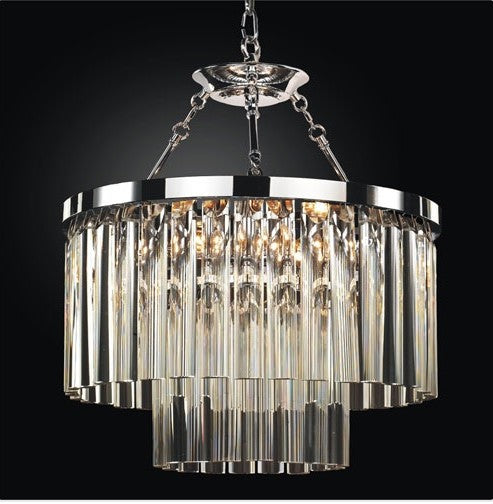 Chrome 19-Inch Convertible Chandelier