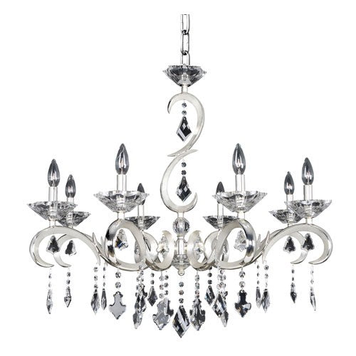 Eight-Light 31.5-Inch Wide Chandelier with Firenze Clear Crystal