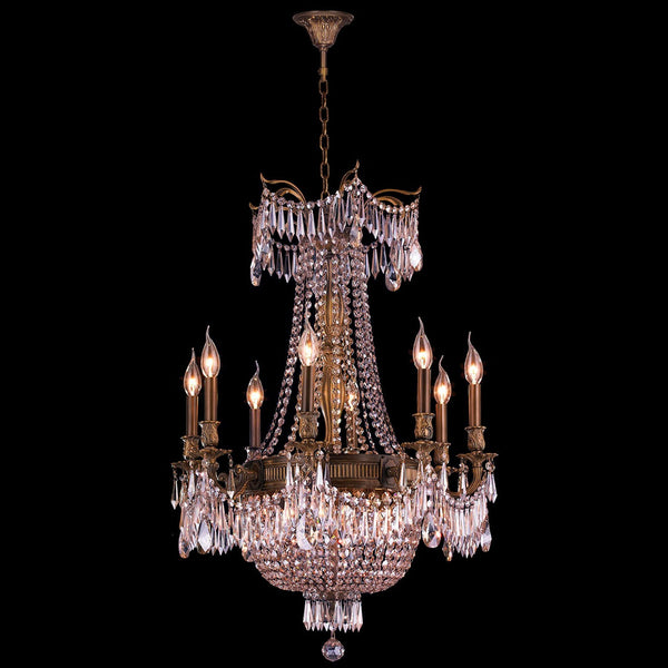 Corp Winchester Antique Bronze Twelve-Light Chandelier