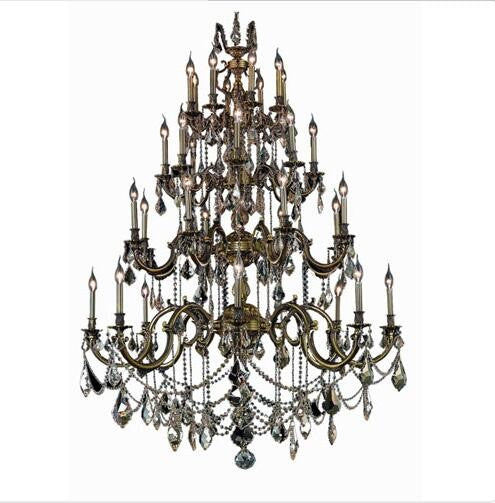 Bronze Thirty-Two Light Chandelier with Clear Royal Cut Crystals