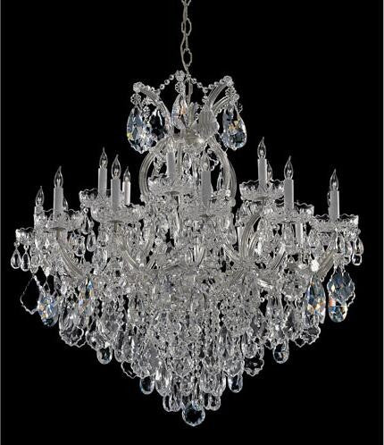 Chrome Nineteen-Light Chandelier with Swarovski Spectra Crystal