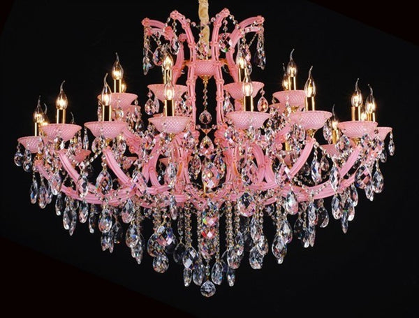 Maria Theresa crystal Chandelier in the pink color