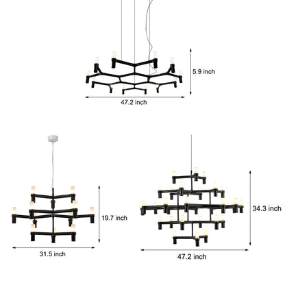 Creative Metal Special-Shaped Geometric LED Designer Nordic Chandelier