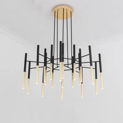 Metal Tubular Electrolier Chandelier